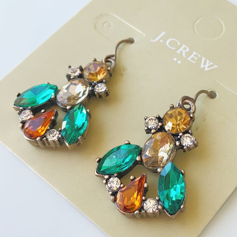 J.Crew color crystal earrings